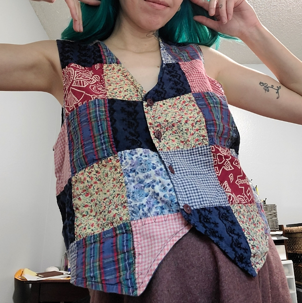 Vintage Quilt Pattern Vest